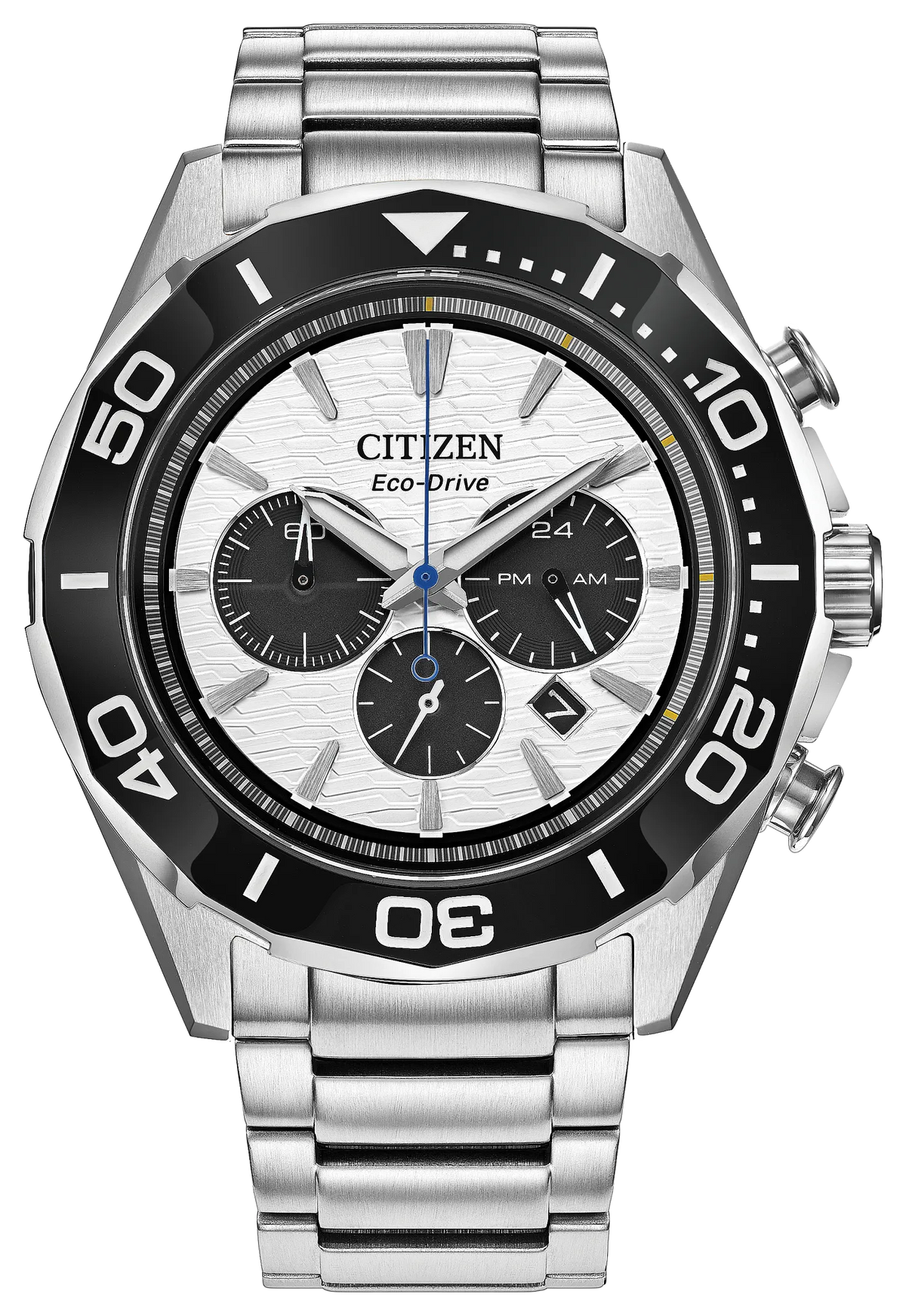 Citizen Endeavor Chrono Eco-Drive White Dial Steel Bracelet CA4730-59A