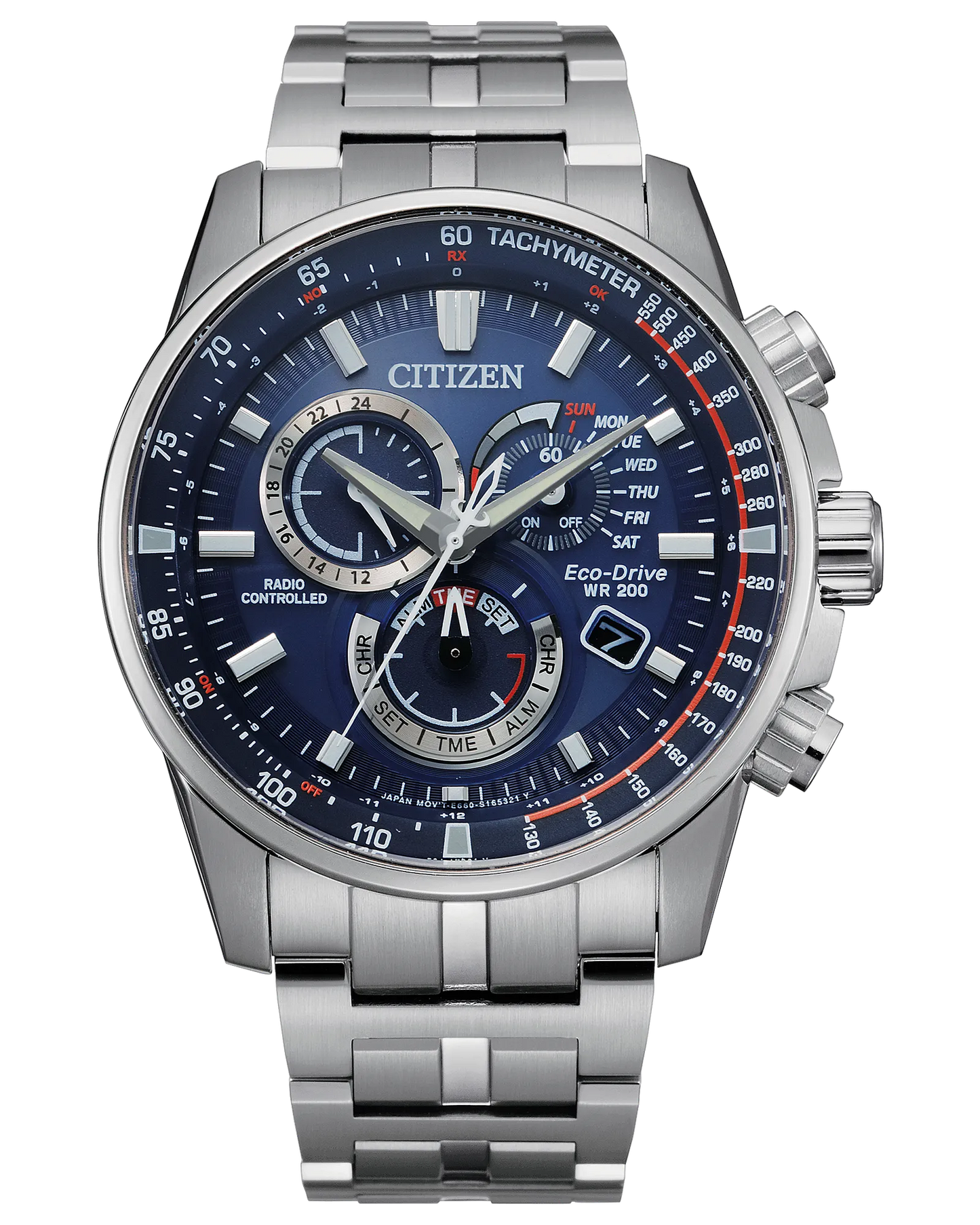 Citizen PCAT Atomic Timekeeping Blue Dial Steel Bracelet CB5880-54L