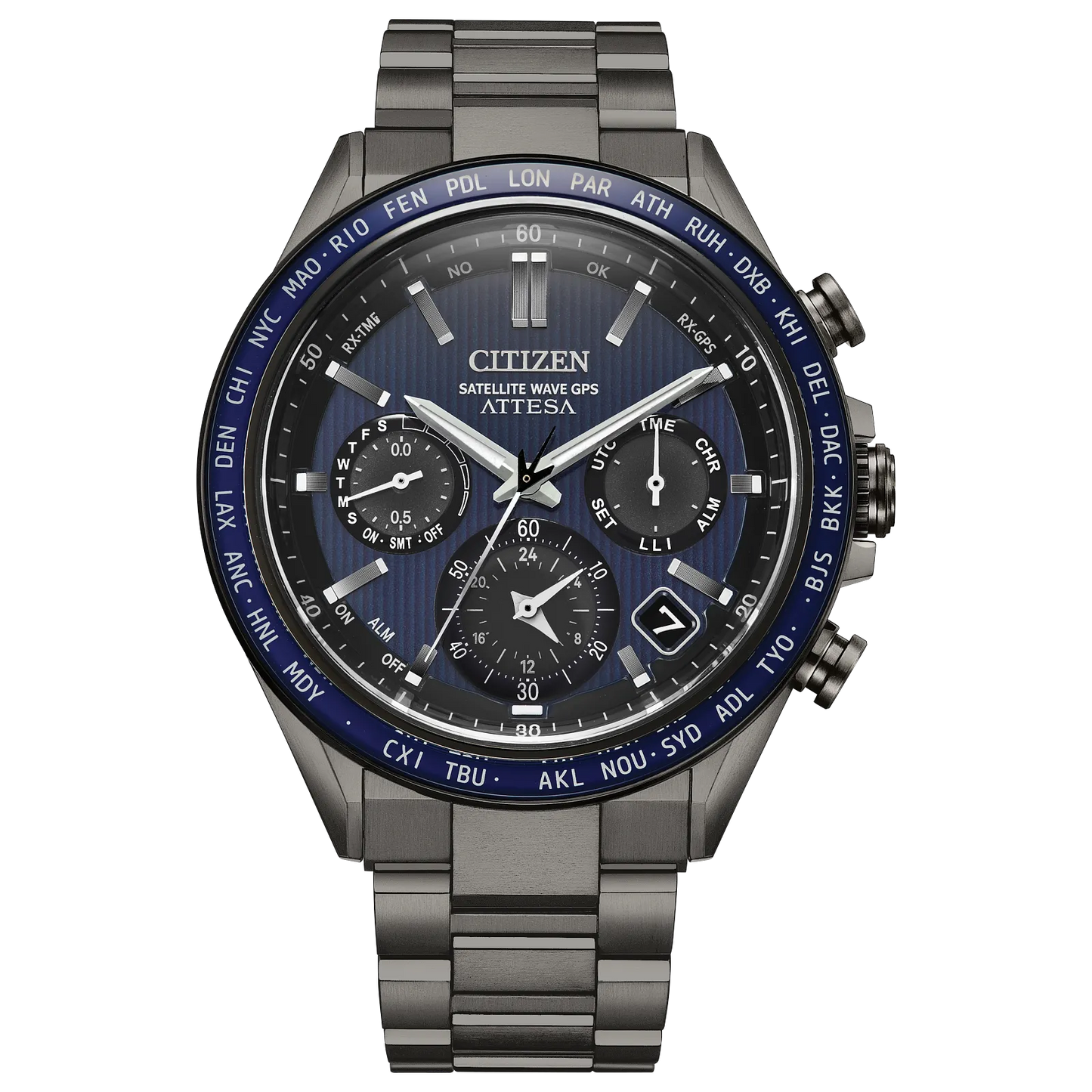 Citizen Attesa Super Titanium Satellite Timekeeping Blue Dial CC4059-64L