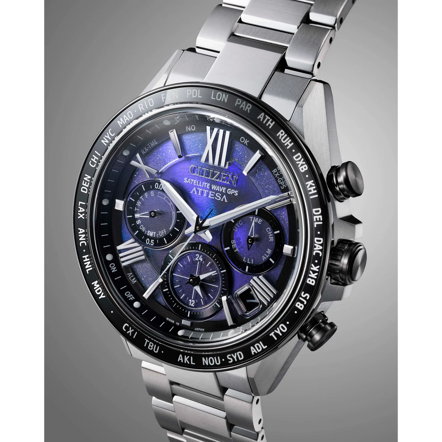Citizen Attesa Limited Edition Blue Dial Super Titanium Satellite Timekeeping CC4075-50L