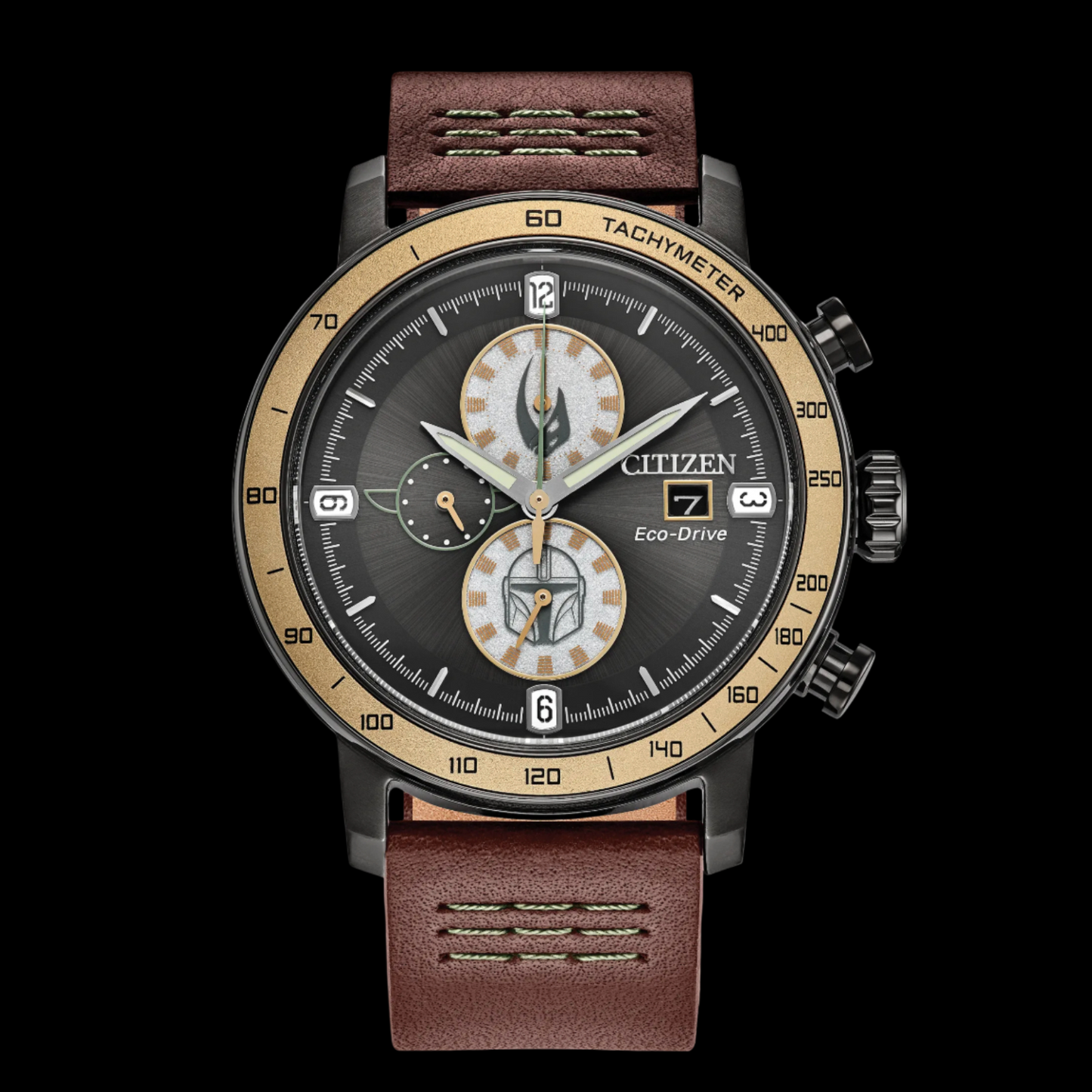 Citizen Star Wars Mandalorian Eco-Drive Gray Dial Brown Leather CA0857-09W
