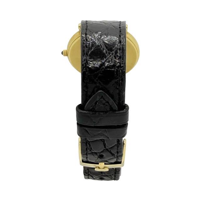 Concord Ultra Thin Quartz 32mm 18K Gold White Roman Dial Black Croco Strap 58-08-212