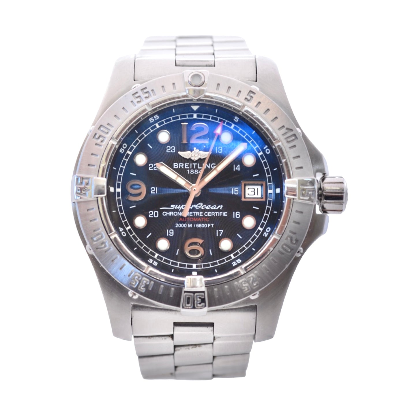 Breitling Superocean Steelfish 44mm Automatic Black Dial Stainless Steel A17390