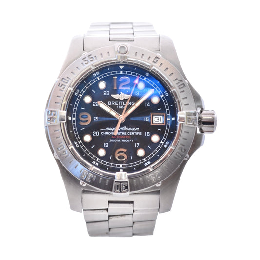 Breitling Superocean Steelfish 44mm Automatic Black Dial Stainless Steel A17390