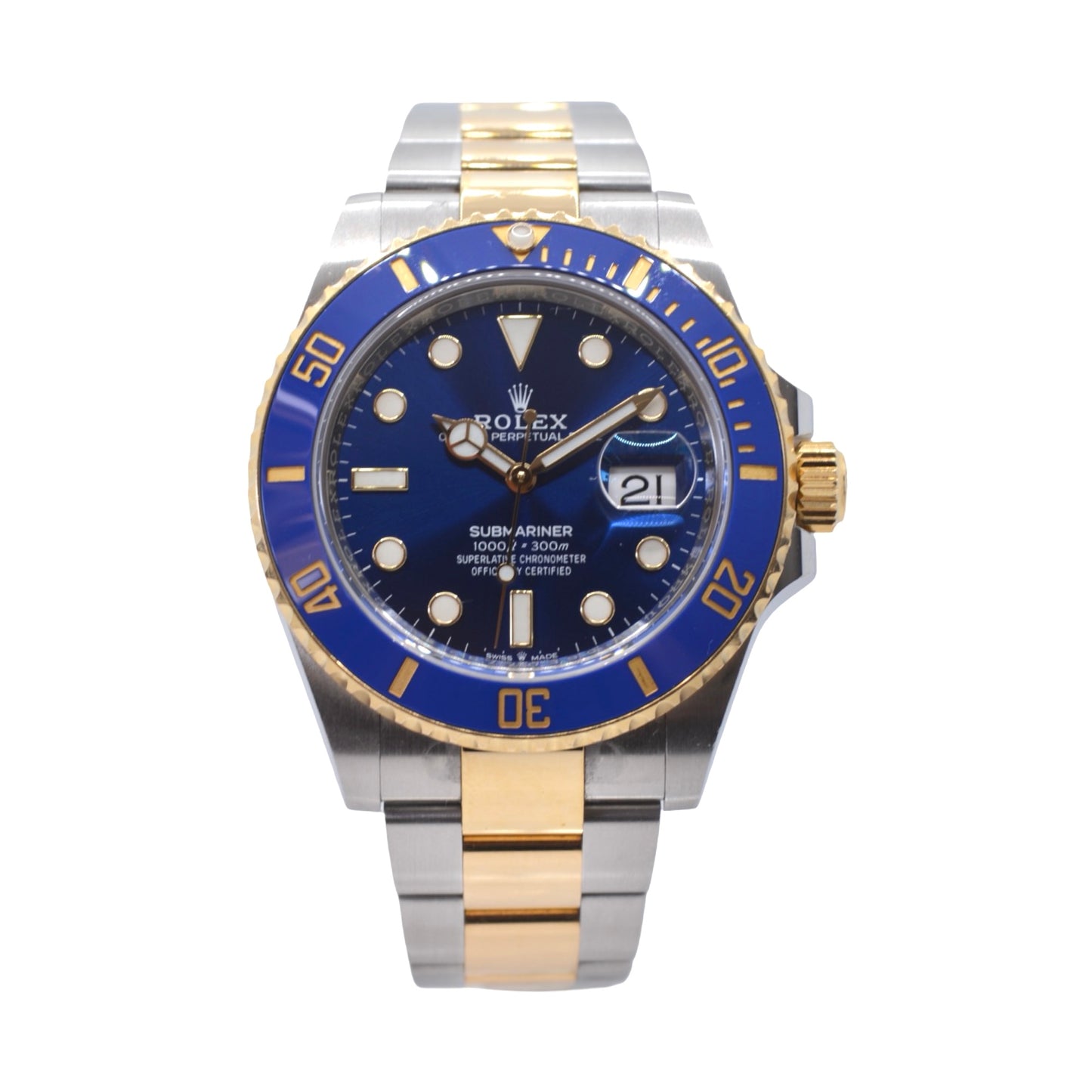 Rolex Submariner 41 "Bluesy" Yellow Rolesor 126613LB with Box and Papers