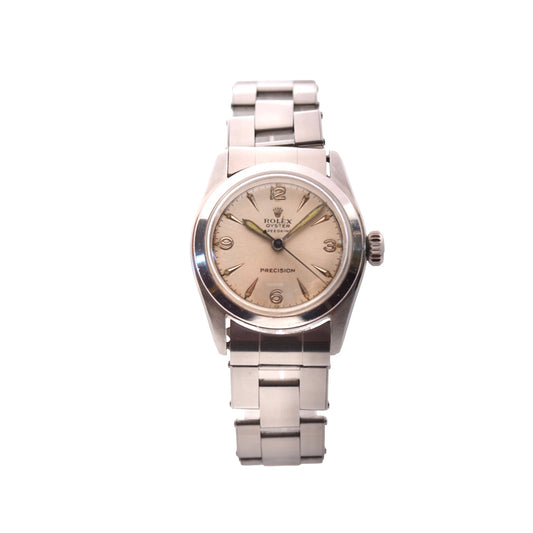 Rolex Oyster Speedking Precision 30mm Silver Dial Oyster Riveted Stretch Bracelet Ref. 6056