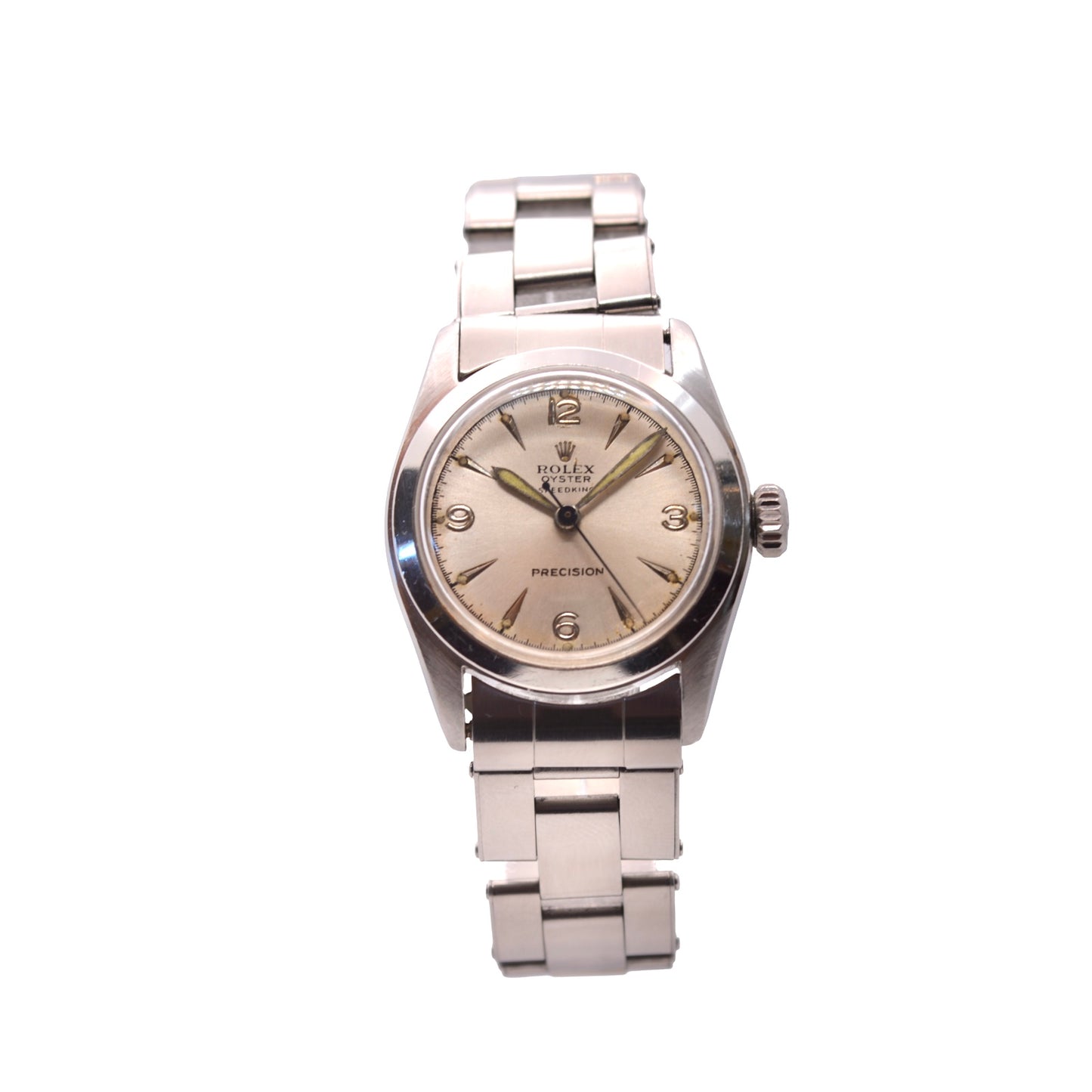 Rolex Oyster Speedking Precision 30mm Silver Dial Oyster Riveted Stretch Bracelet Ref. 6056