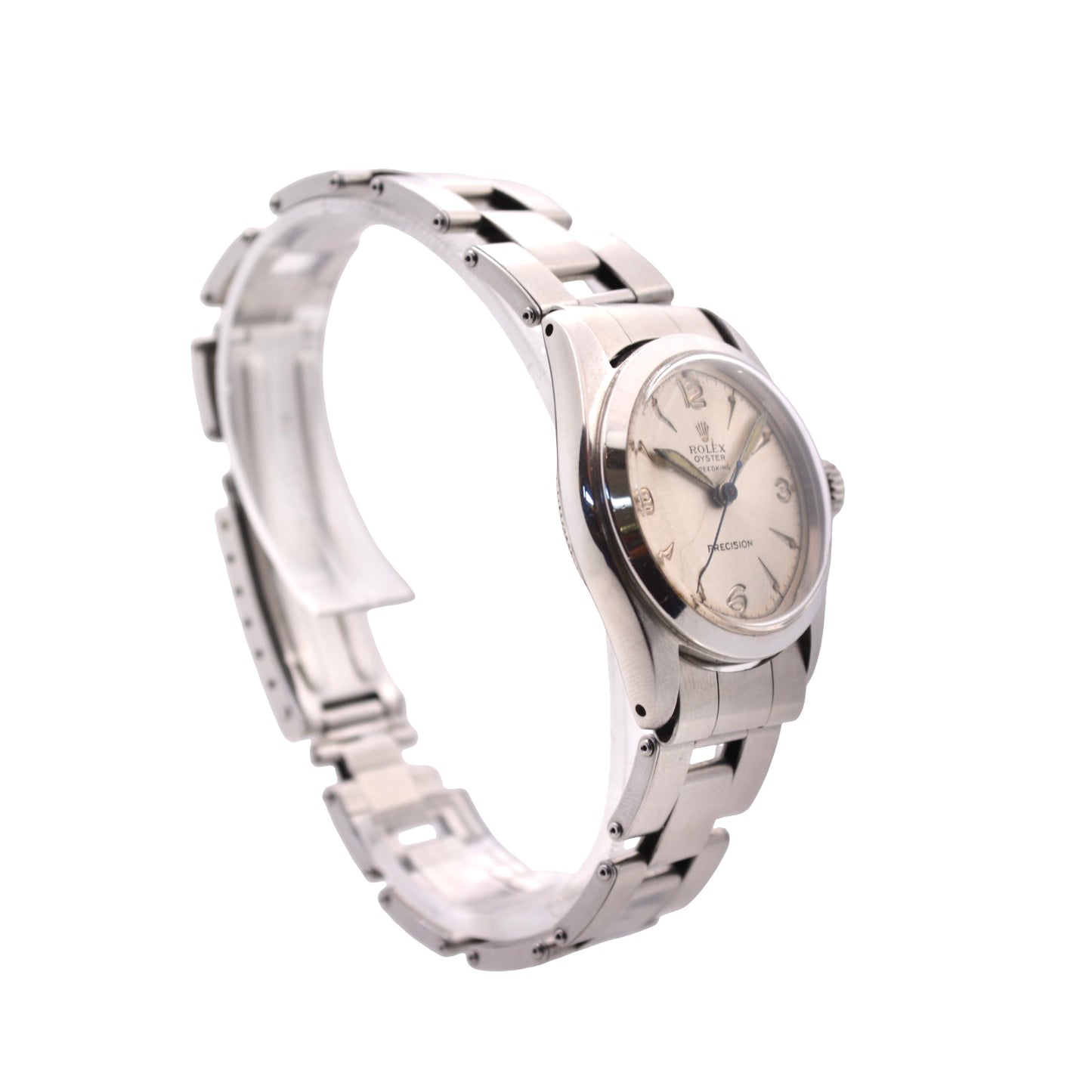 Rolex Oyster Speedking Precision 30mm Silver Dial Oyster Riveted Stretch Bracelet Ref. 6056