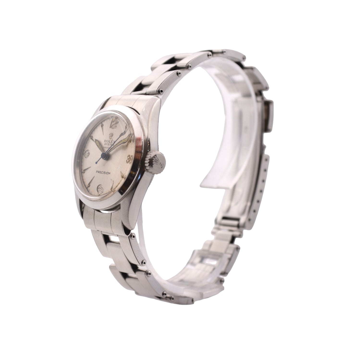 Rolex Oyster Speedking Precision 30mm Silver Dial Oyster Riveted Stretch Bracelet Ref. 6056