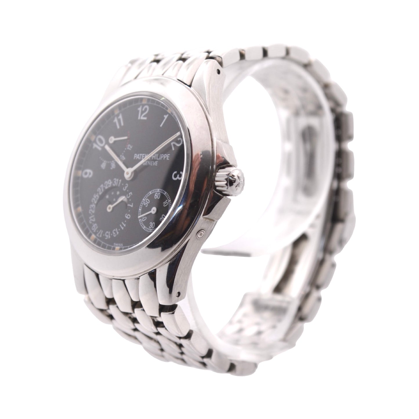 Patek Philippe Neptune Moonphase 37mm Automatic Black Dial Stainless Steel 5085