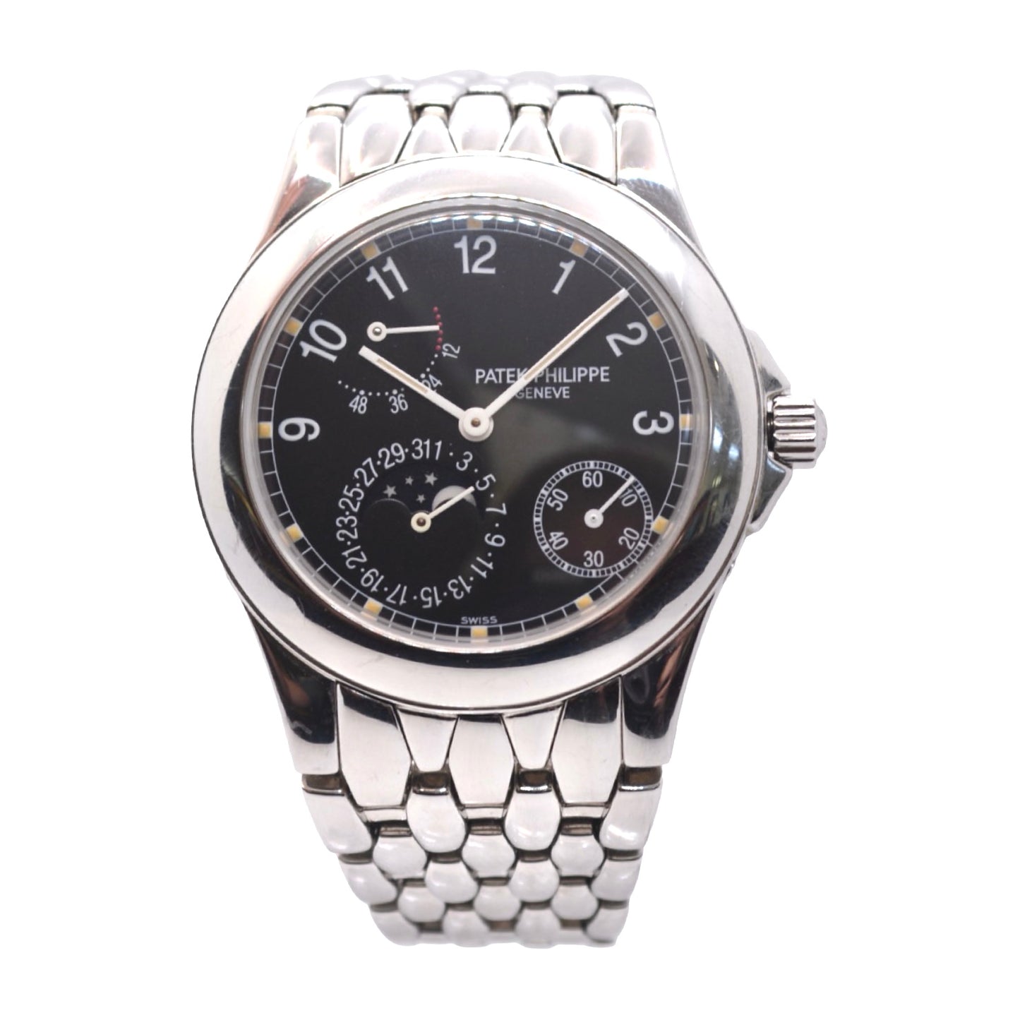 Patek Philippe Neptune Moonphase 37mm Automatic Black Dial Stainless Steel 5085