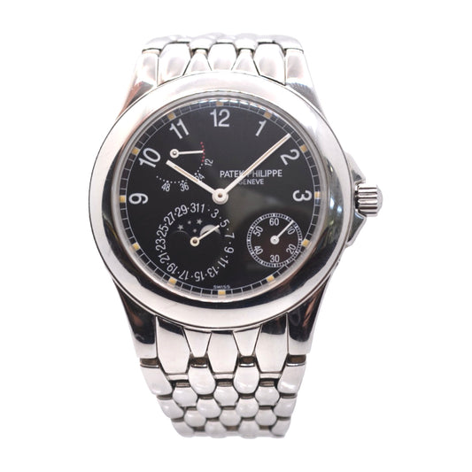 Patek Philippe Neptune Moonphase 37mm Automatic Black Dial Stainless Steel 5085