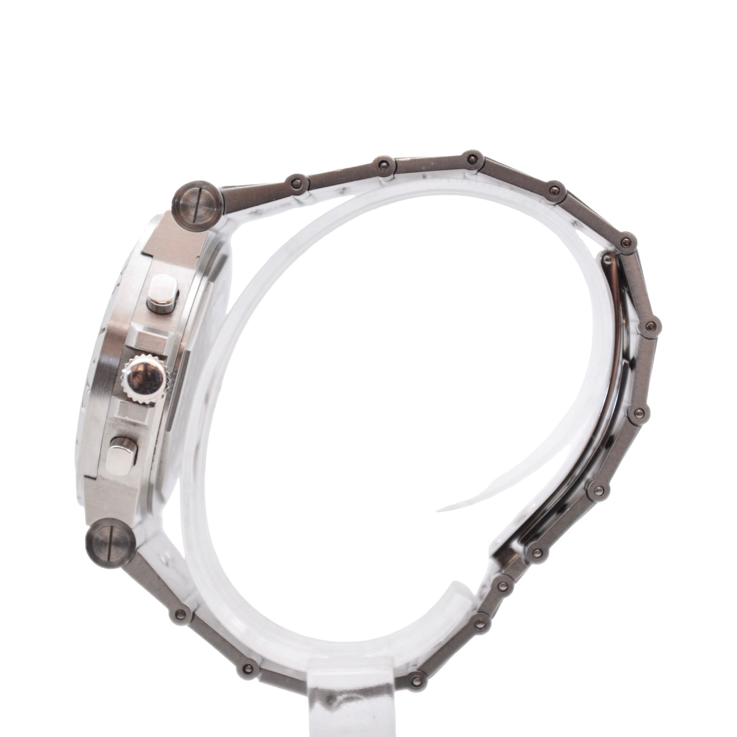 Bulgari Diagono Automatic Chronograph White Dial Stainless Steel Integrated Link Bracelet CH35S