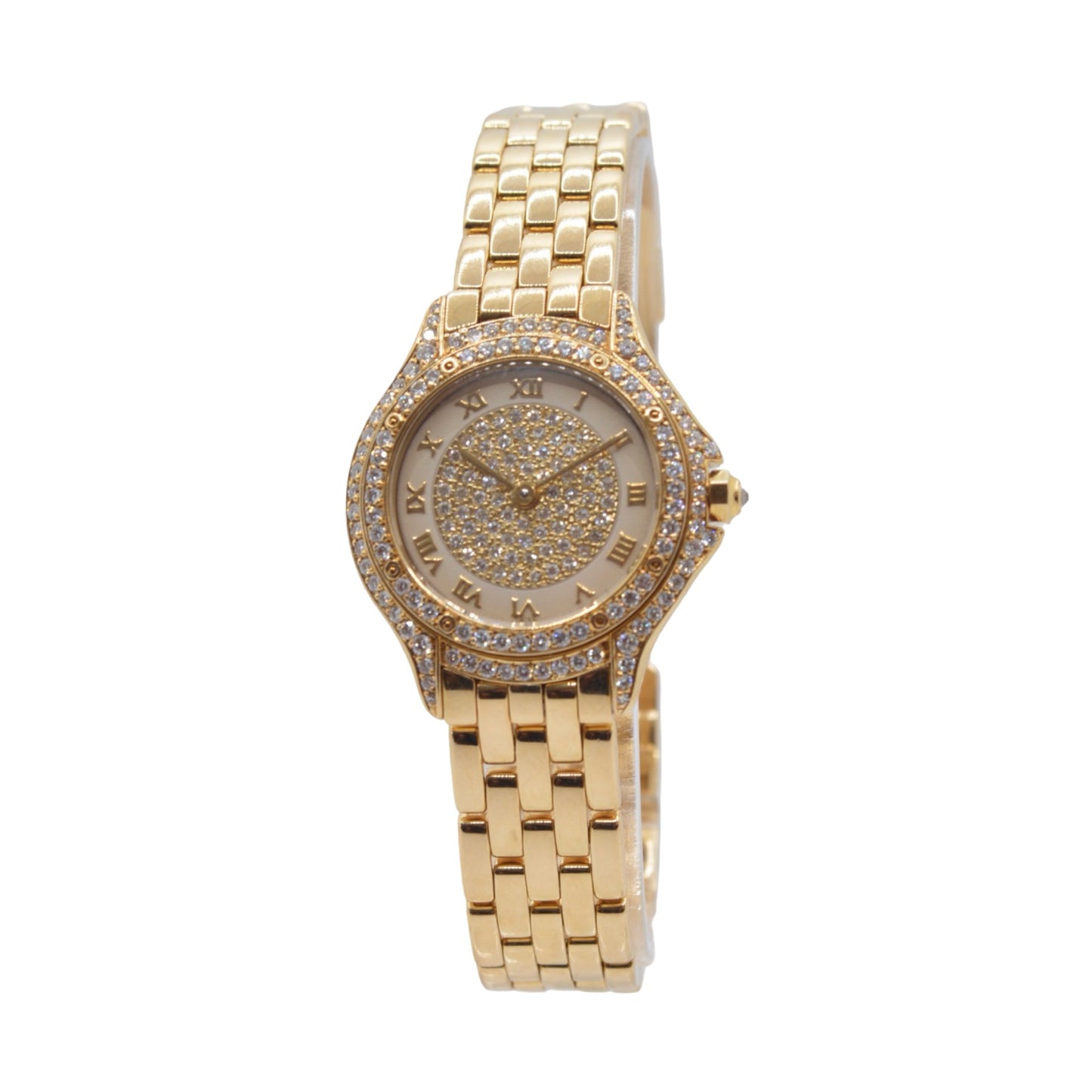 Cartier Cougar 18K Yellow Gold 26mm Factory Diamond Pavé Dial and Bezel Quartz 887907