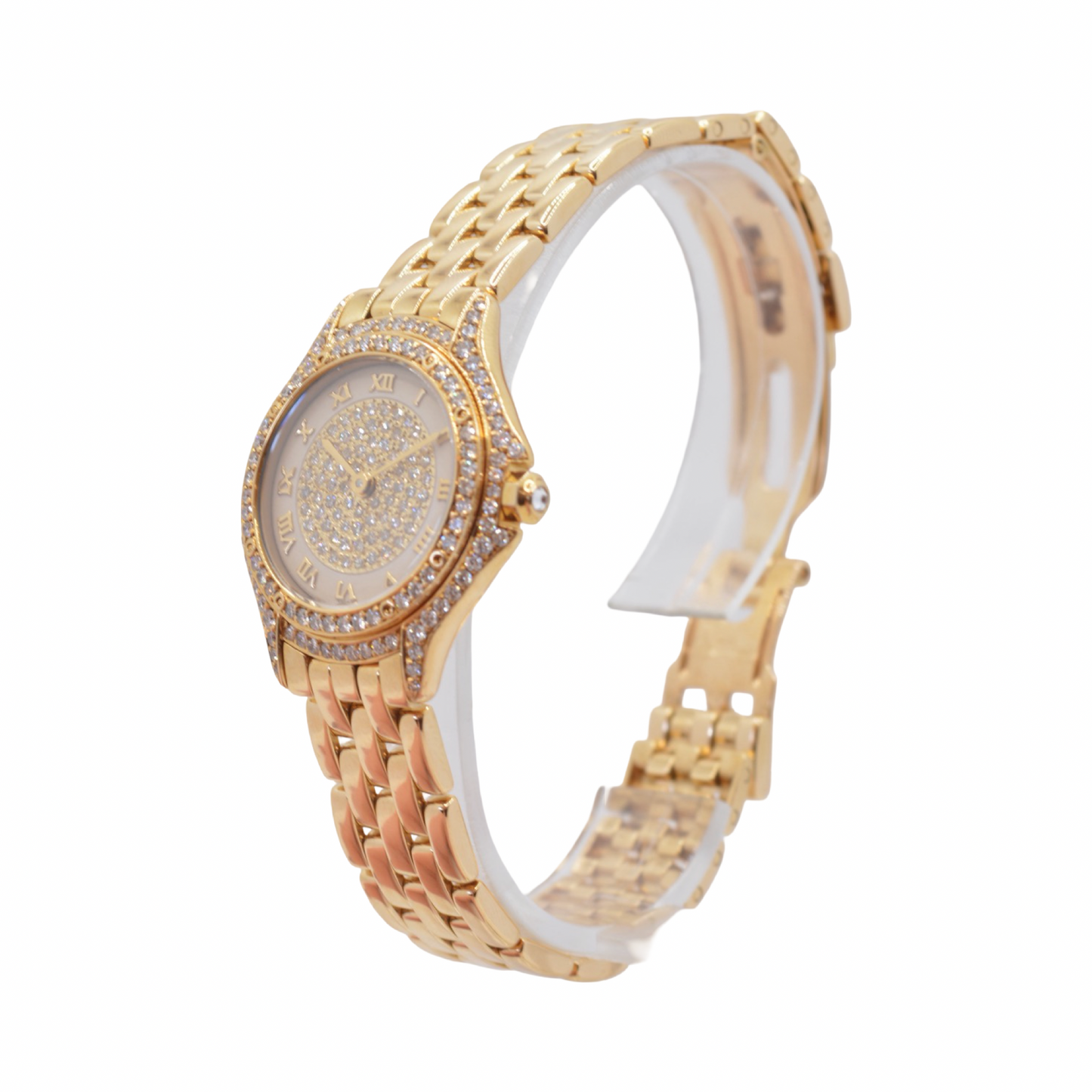 Cartier Cougar 18K Yellow Gold 26mm Factory Diamond Pavé Dial and Bezel Quartz 887907