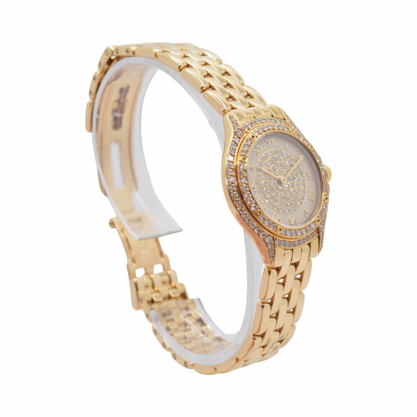 Cartier Cougar 18K Yellow Gold 26mm Factory Diamond Pavé Dial and Bezel Quartz 887907