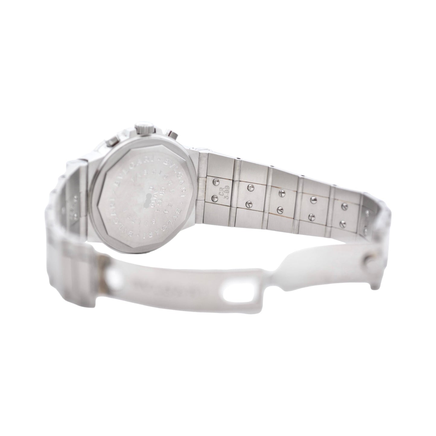 Bulgari Diagono Automatic Chronograph White Dial Stainless Steel Integrated Link Bracelet CH35S