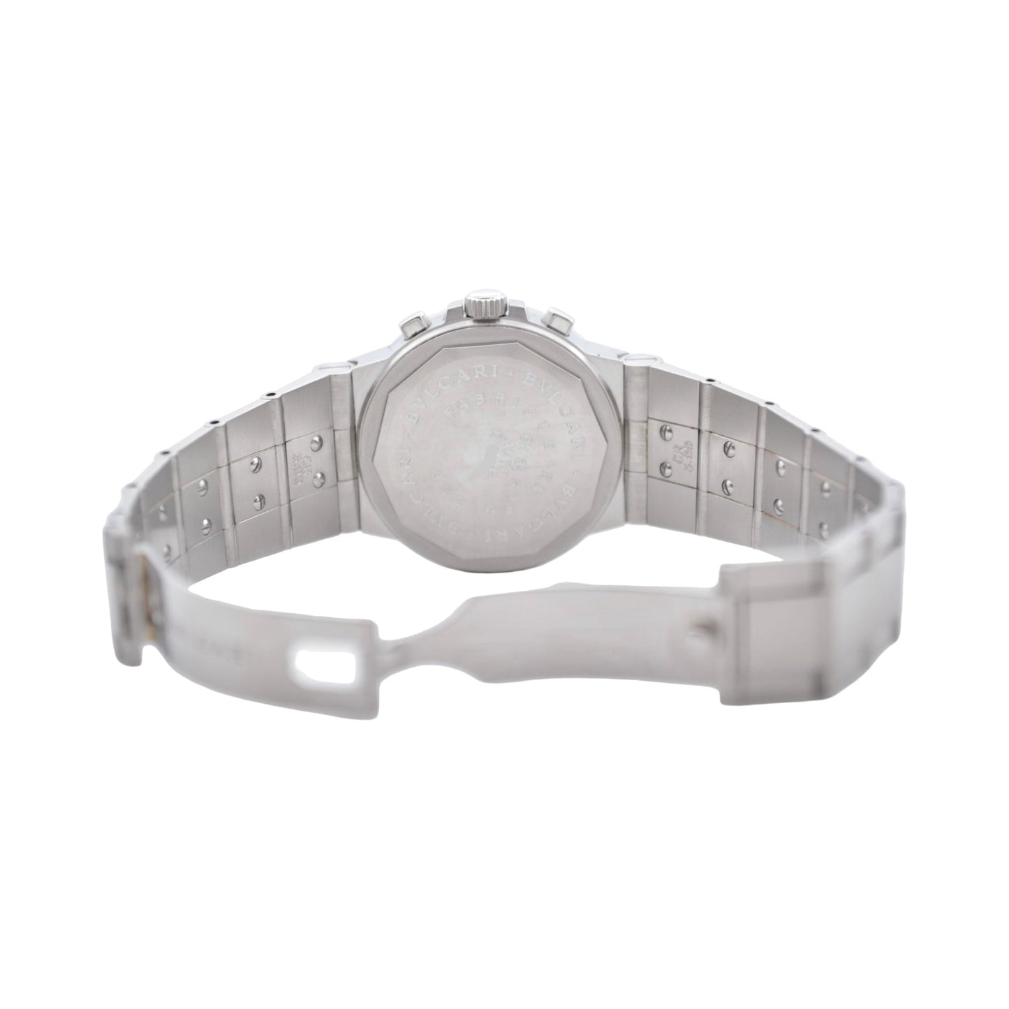 Bulgari Diagono Automatic Chronograph White Dial Stainless Steel Integrated Link Bracelet CH35S