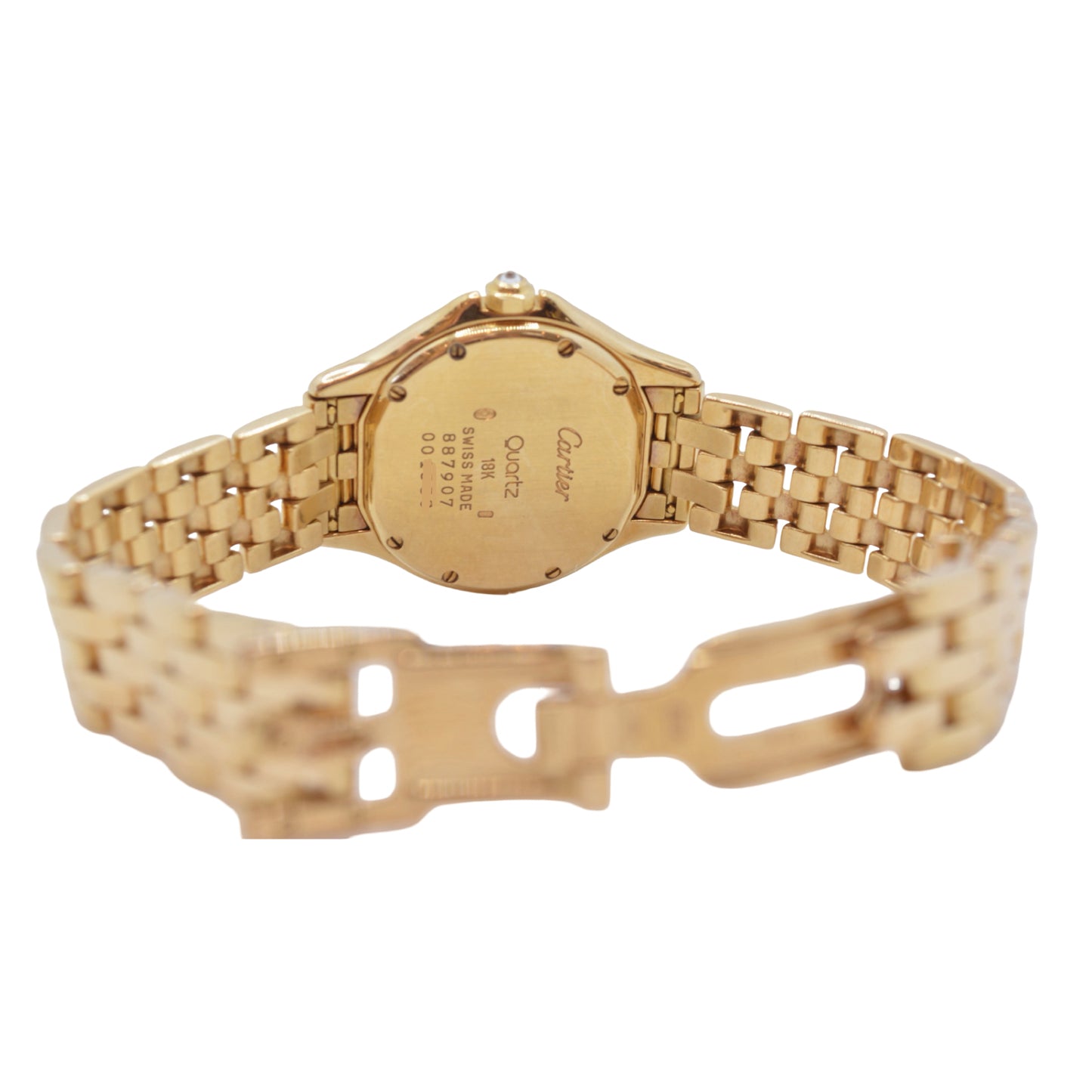 Cartier Cougar 18K Yellow Gold 26mm Factory Diamond Pavé Dial and Bezel Quartz 887907