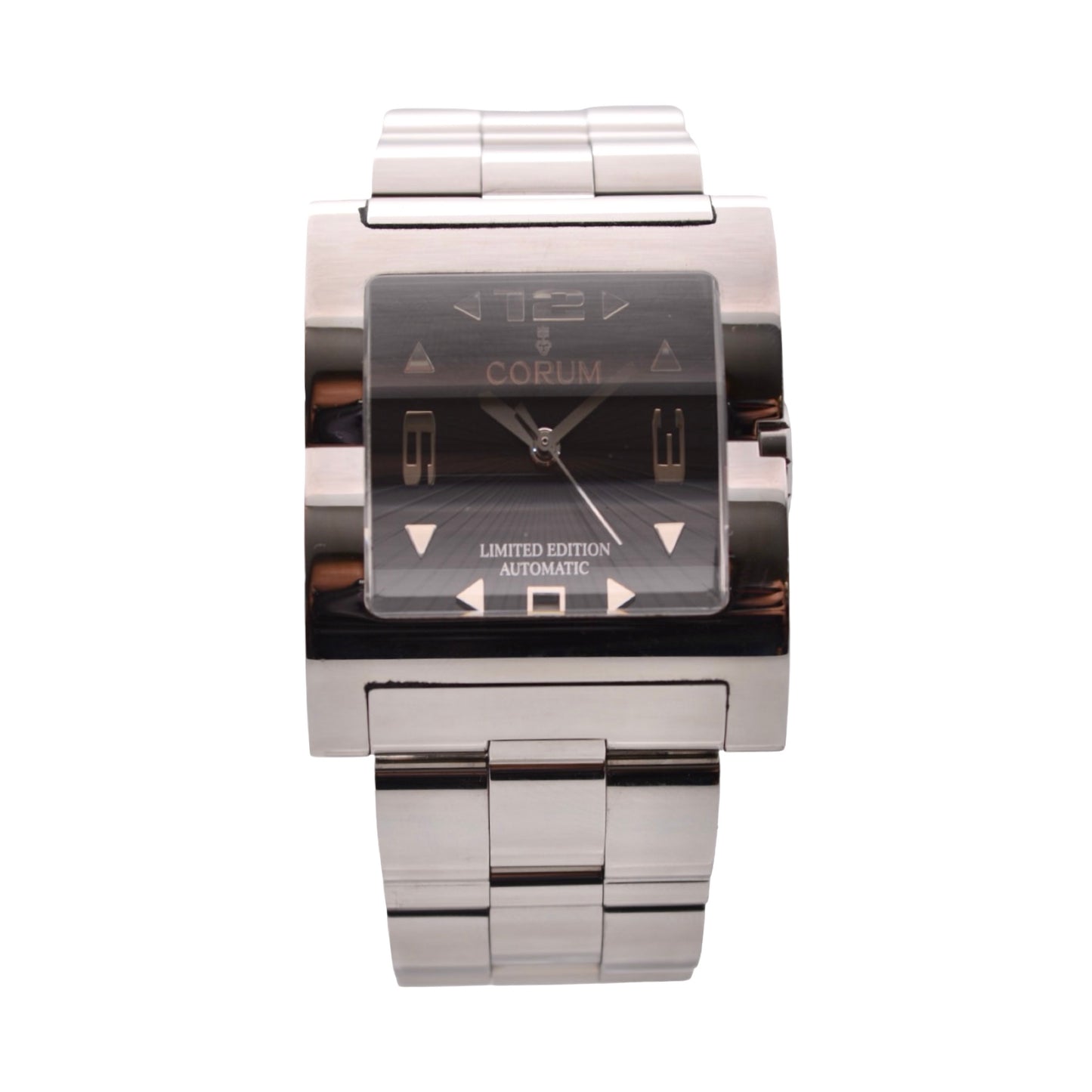 Corum Severus Limited Edition Automatic Black Dial Steel Bracelet  082.800.20