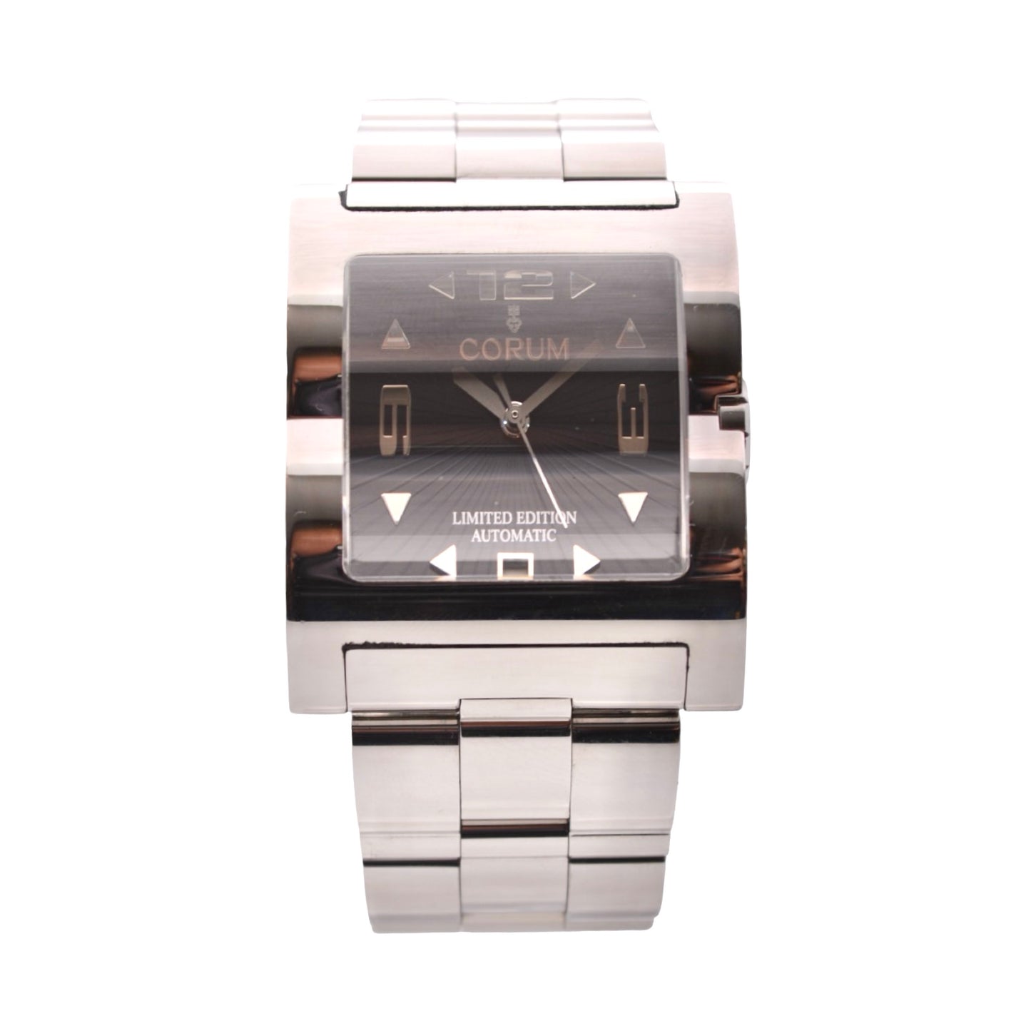 Corum Severus Limited Edition Automatic Black Dial Steel Bracelet  082.800.20