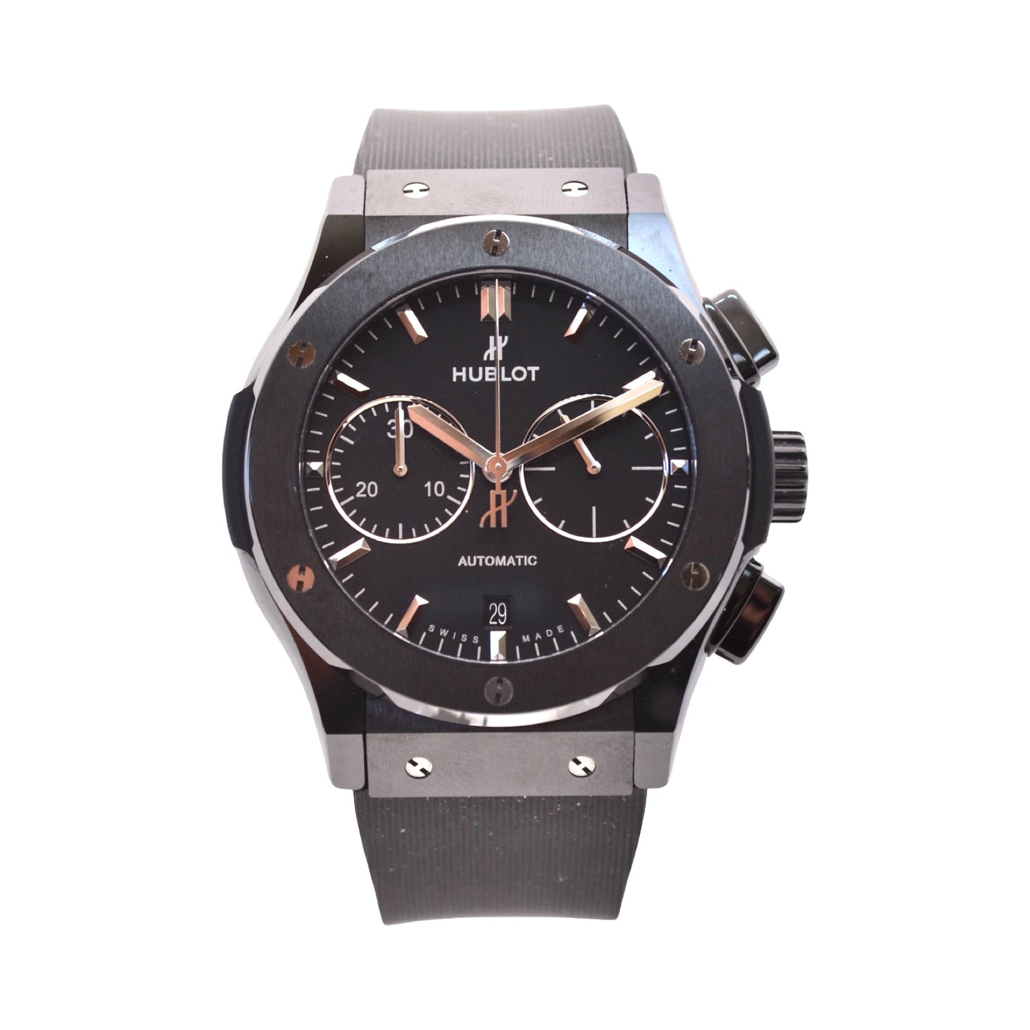 Hublot Classic Fusion Automatic Chronograph Black Magic 45mm Black Ceramic/Rubber 521.CM.1171.RX