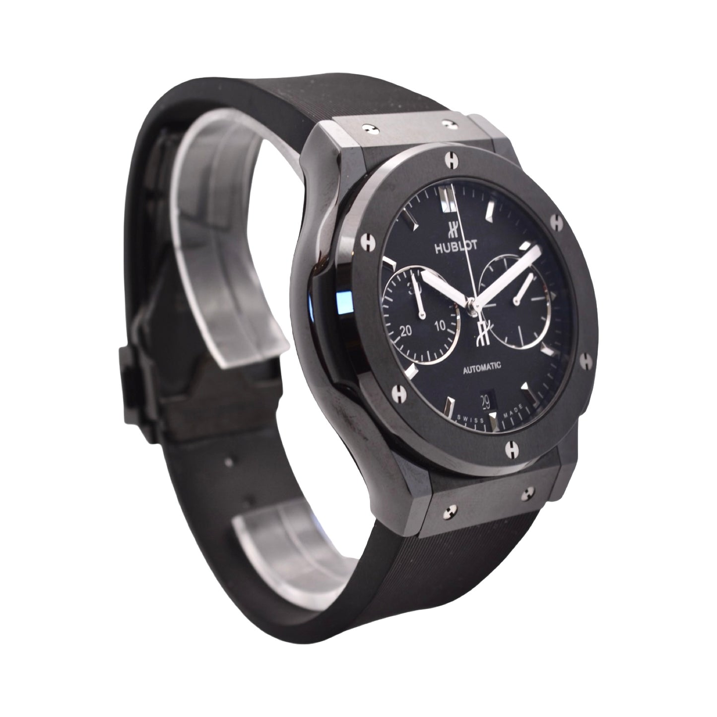 Hublot Classic Fusion Automatic Chronograph Black Magic 45mm Black Ceramic/Rubber 521.CM.1171.RX