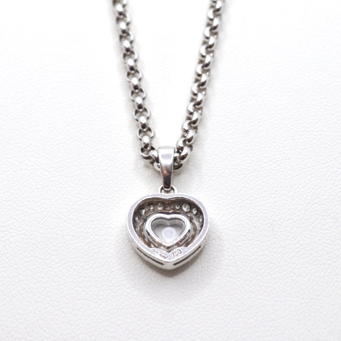 Chopard Single Floating Happy Diamond Pavé Puffed Heart Pendant and Earring Set