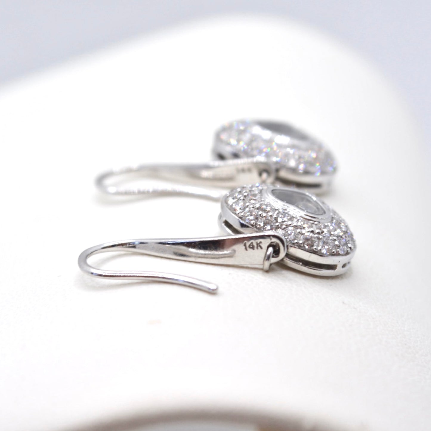 Chopard Single Floating Happy Diamond Pavé Puffed Heart Pendant and Earring Set