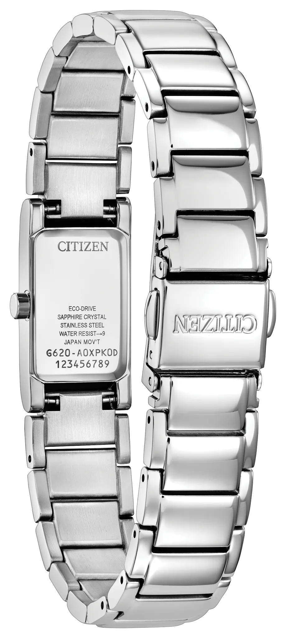 Citizen Lady Axiom Eco-Drive Silver Tone Dial Stainless Steel Bracelet EG7051-51A