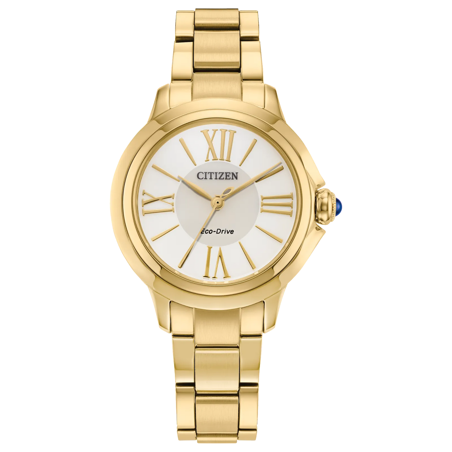 Citizen L Ceci Eco-Drive Gold Tone Stainless Steel White Dial EM1162-52A