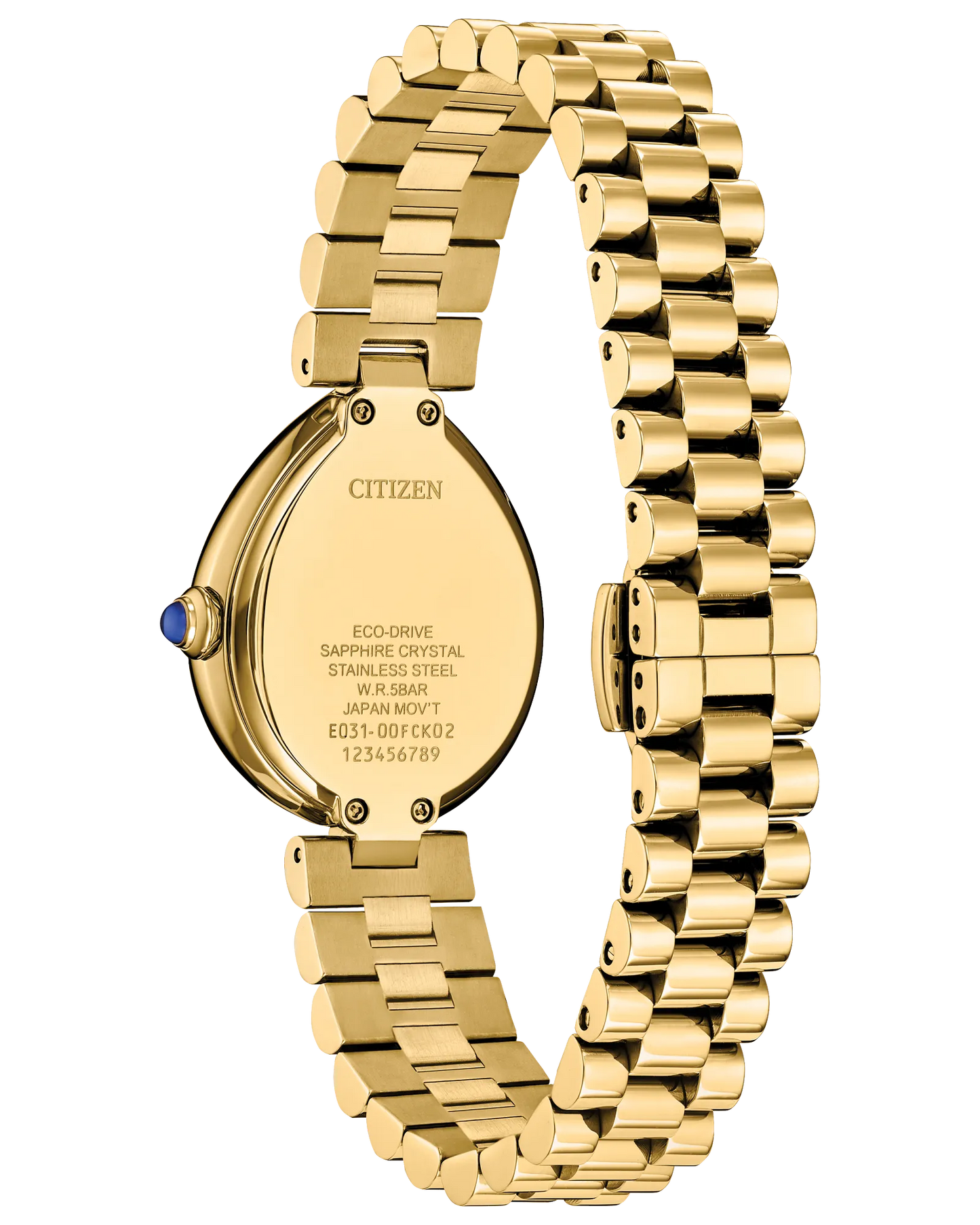 Citizen L Rainell Eco-Drive Gold Tone Stainless Steel EM1202-50P