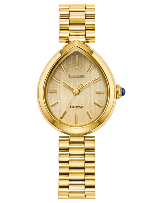 Citizen L Rainell Eco-Drive Gold Tone Stainless Steel EM1202-50P
