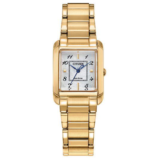 Citizen Bianca Eco-Drive Gold Tone Stainless Steel White Dial EW5602-57D