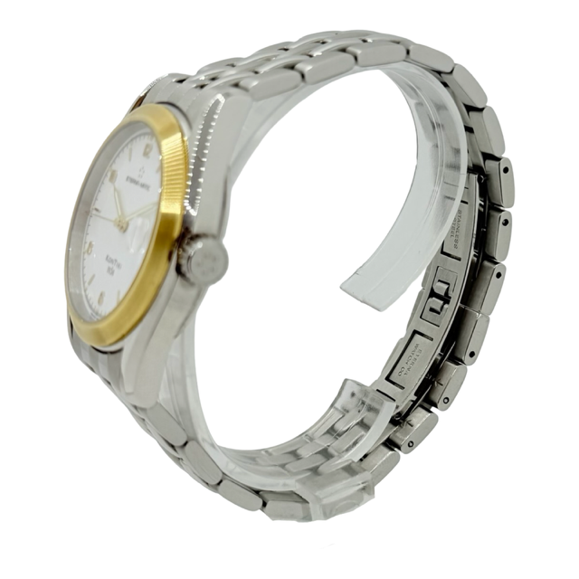Eterna-Matic KonTiki 1958 18K Gold Bezel Ivory Dial Steel Bracelet 1571.47