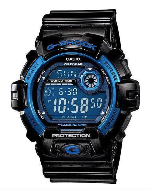 G-Shock Mens Digital Black/Blue G8900A-1