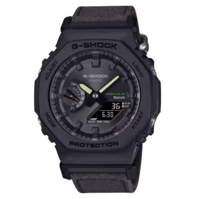 G-Shock Black Eco-Friendly GA-B2100 Series Black Cotton/Resin GA-B2100CT-1A5