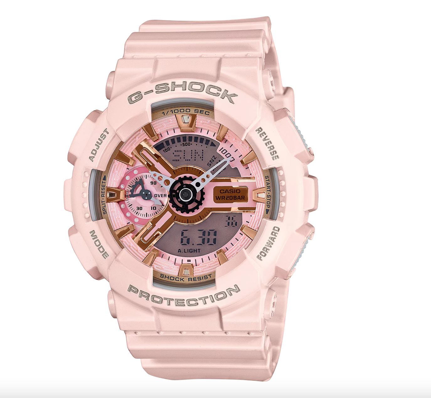 G-Shock Womens Pink Analog Digital Watch GMAS110MP-4A1