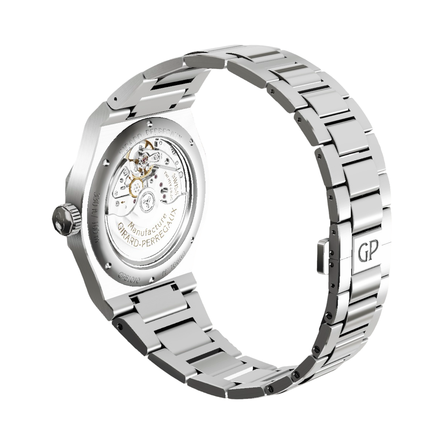 Girard Perregaux Laureato 42 Automatic Blue Clous de Paris Dial Steel Bracelet Ref.81010-11-431-11A
