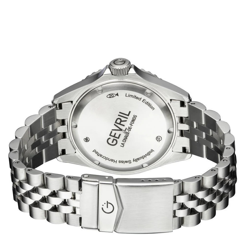 Gevril Wall Street Automatic Black Ceramic Bezel 4850B