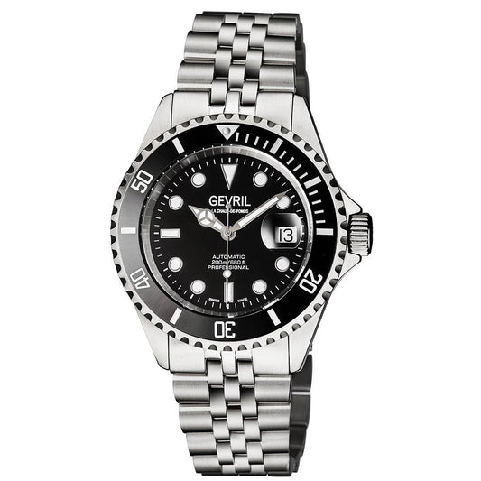 Gevril Wall Street Automatic Black Ceramic Bezel 4850B