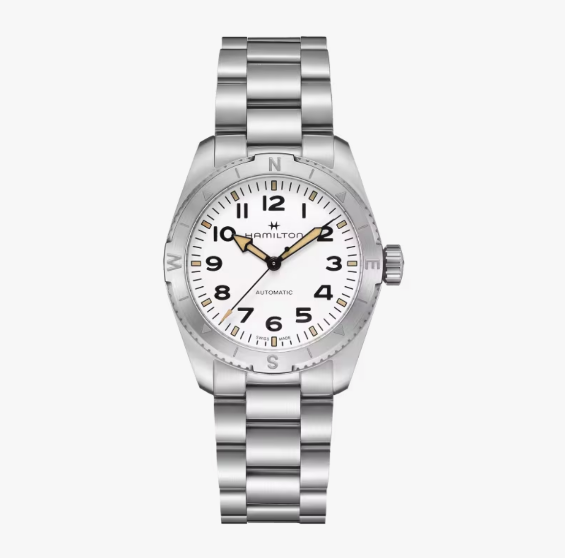 Hamilton Khaki Field Automatic 37mm White Stainless Steel Bracelet H70225110