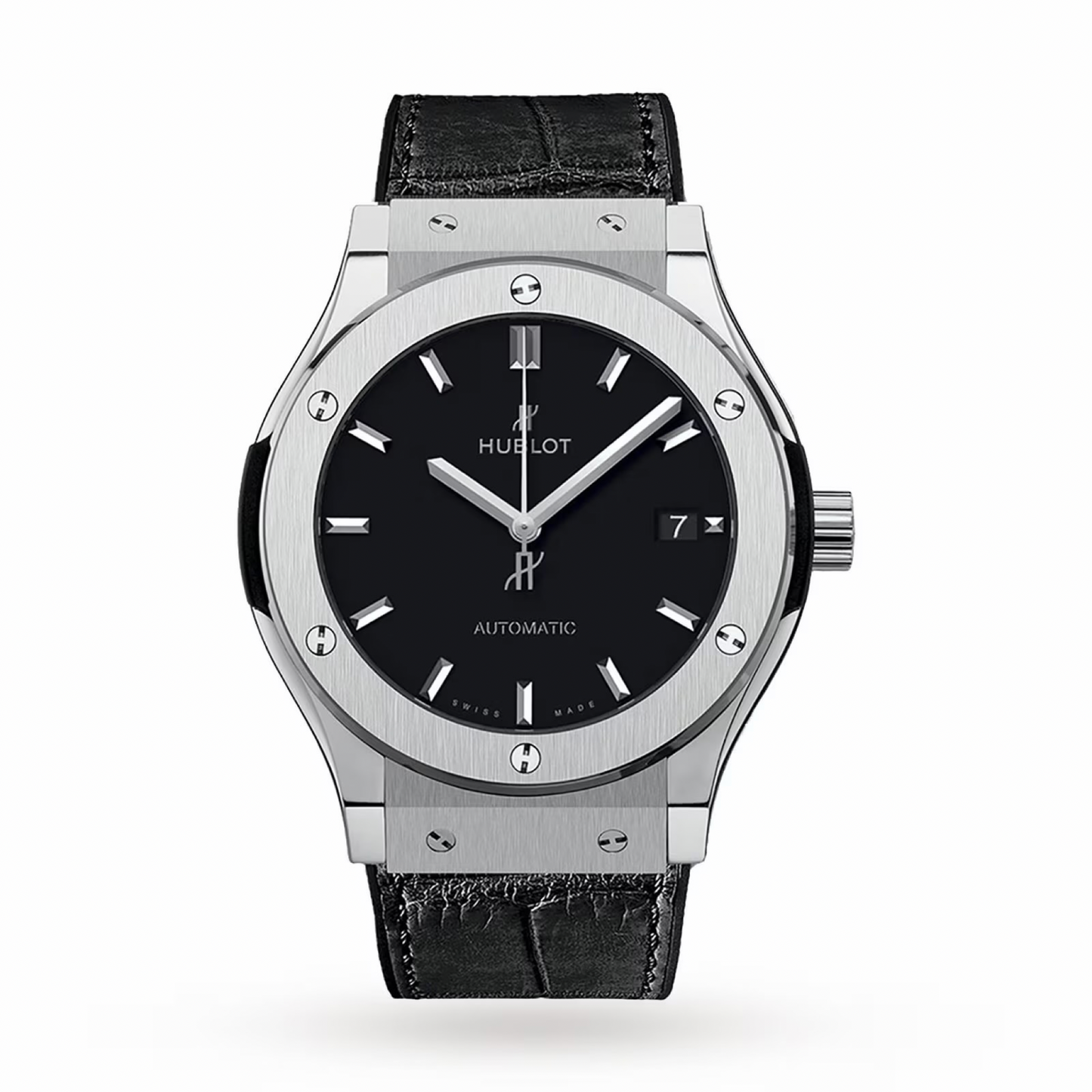 Hublot Classic Fusion 45mm Automatic Black Dial Black Alligator Strap 511.NX.1171.RX