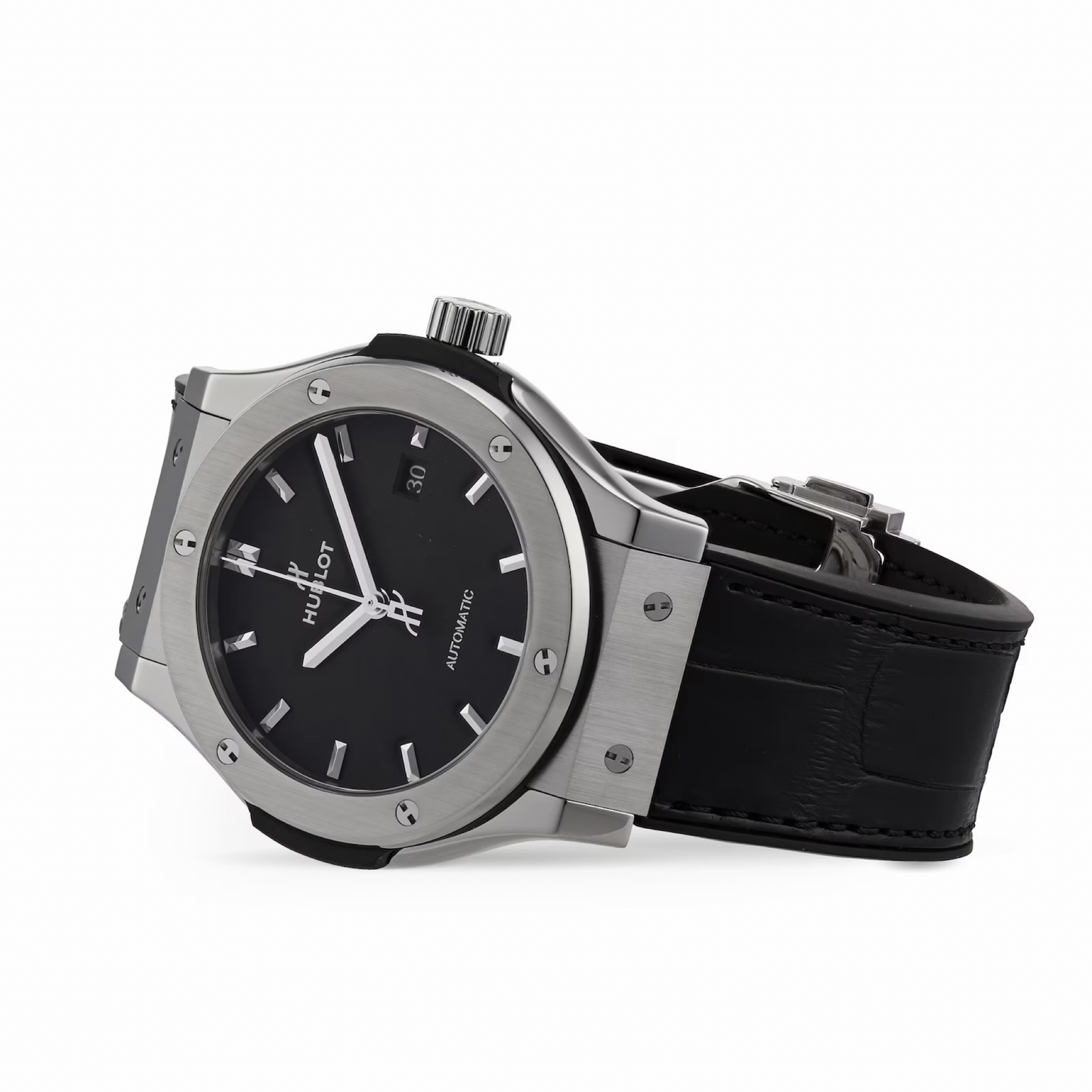 Hublot Classic Fusion 45mm Automatic Black Dial Black Alligator Strap 511.NX.1171.RX