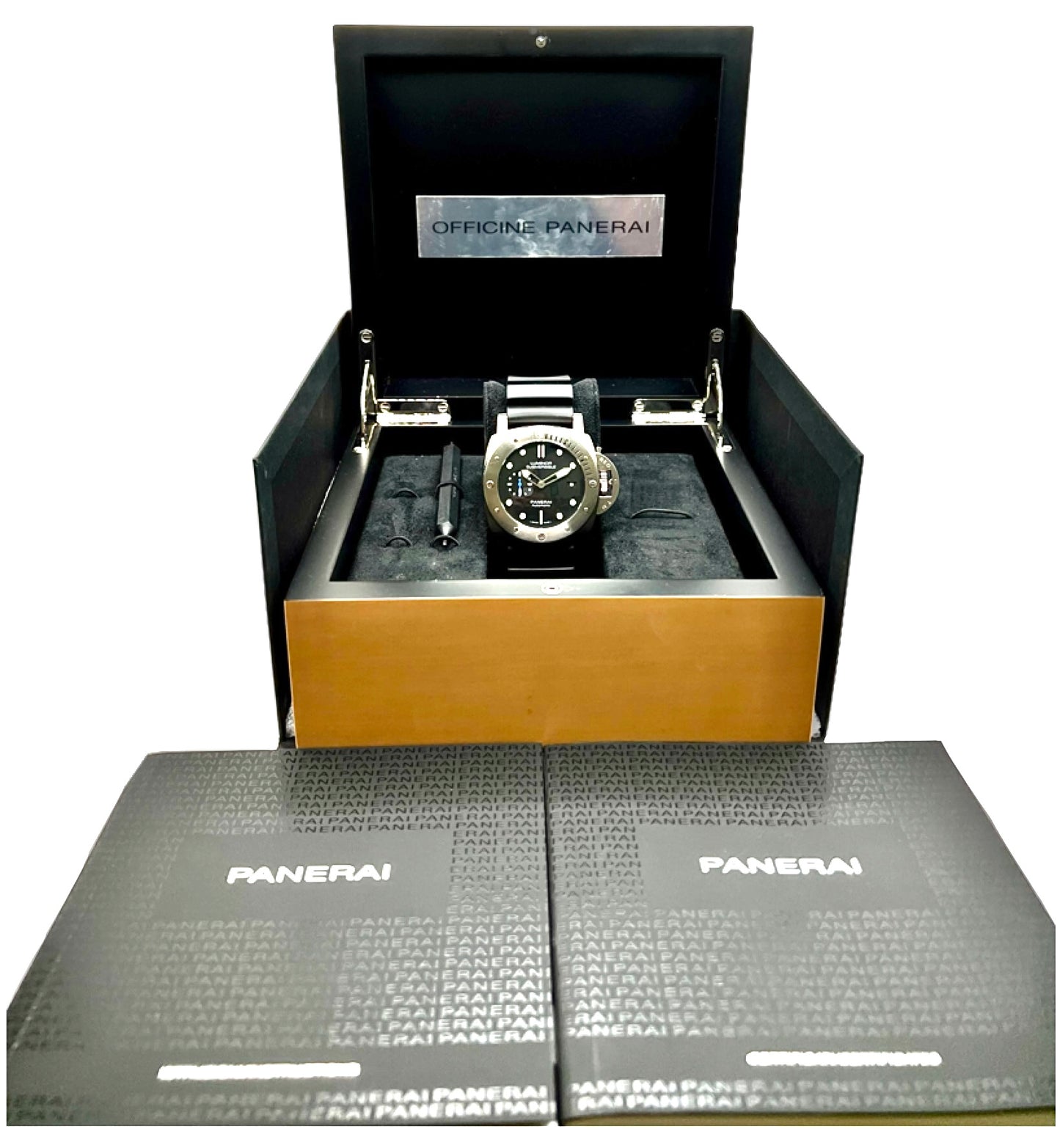Panerai Luminor Submersible 1950 3 Day Automatic Black Dial Titanium Black Strap OP7091