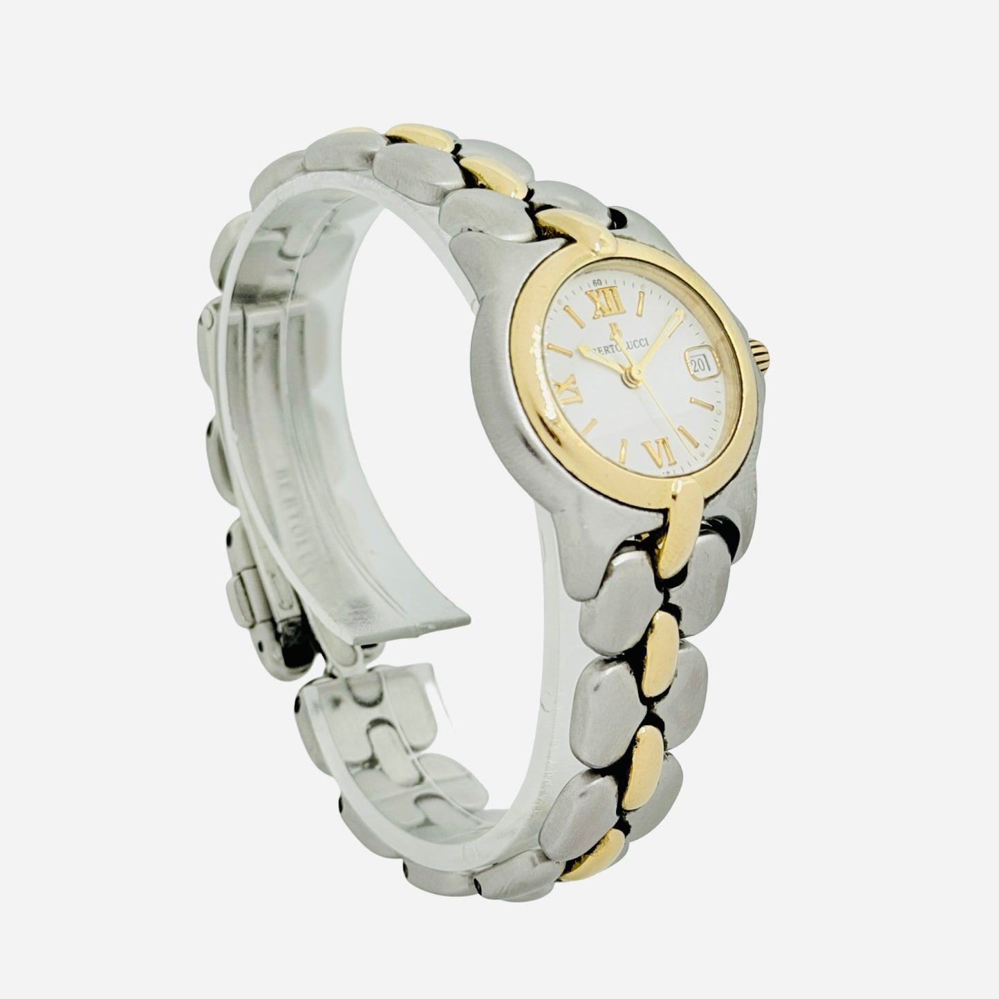 Bertolucci Pulchra 25mm Quartz White Dial 18K Gold and Stainless Steel  Ref.083 49