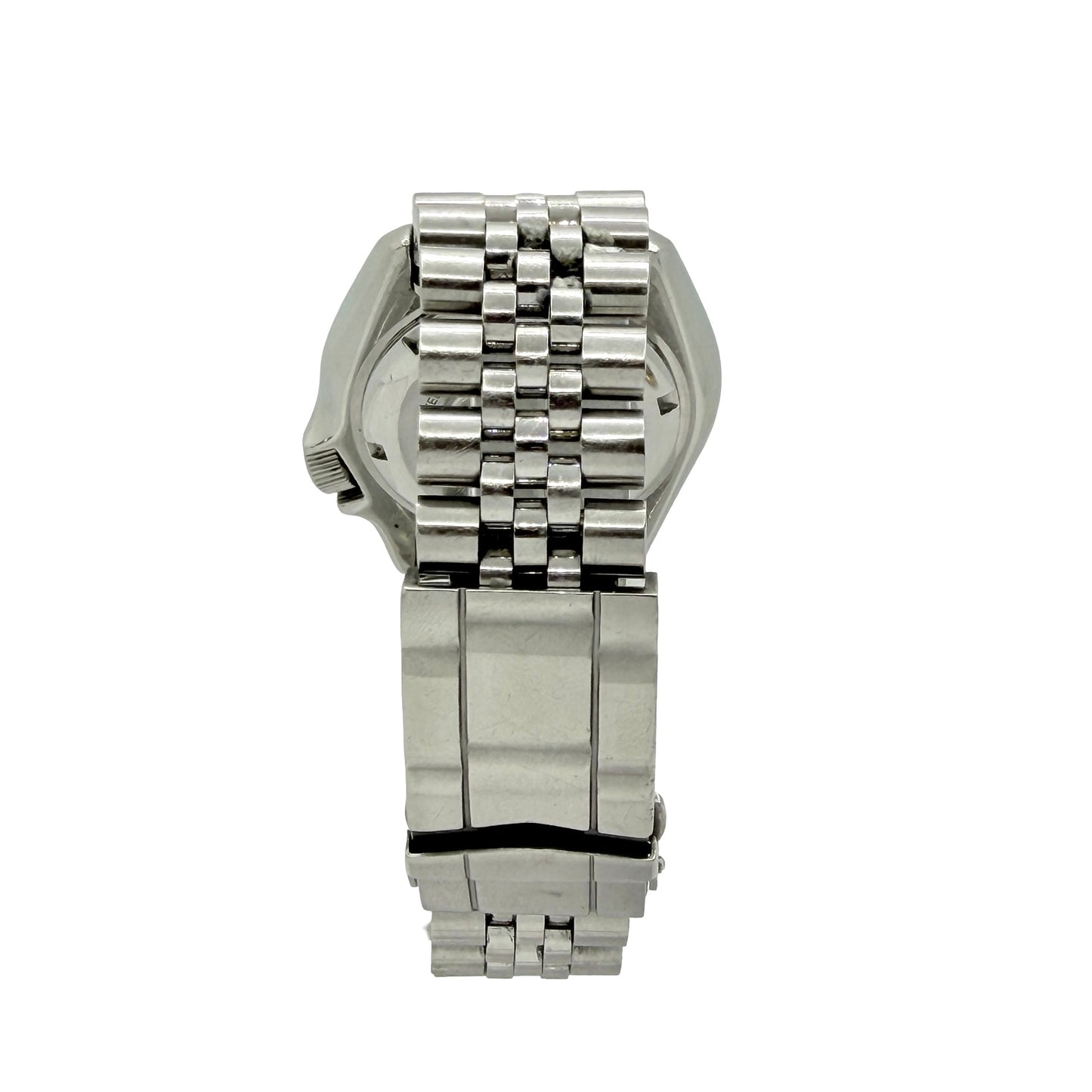 Seiko Men's Diver Automatic Day Date Black Dial Stainless Steel Jubilee Bracelet SKX007