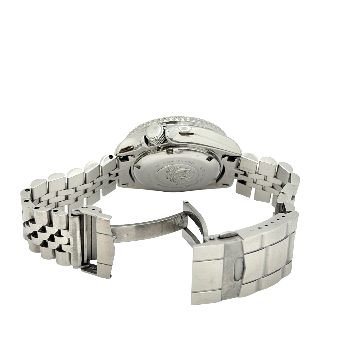 Seiko Men's Diver Automatic Day Date Black Dial Stainless Steel Jubilee Bracelet SKX007
