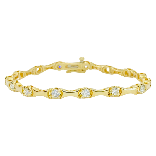 14K Yellow Gold Diamond Bracelet