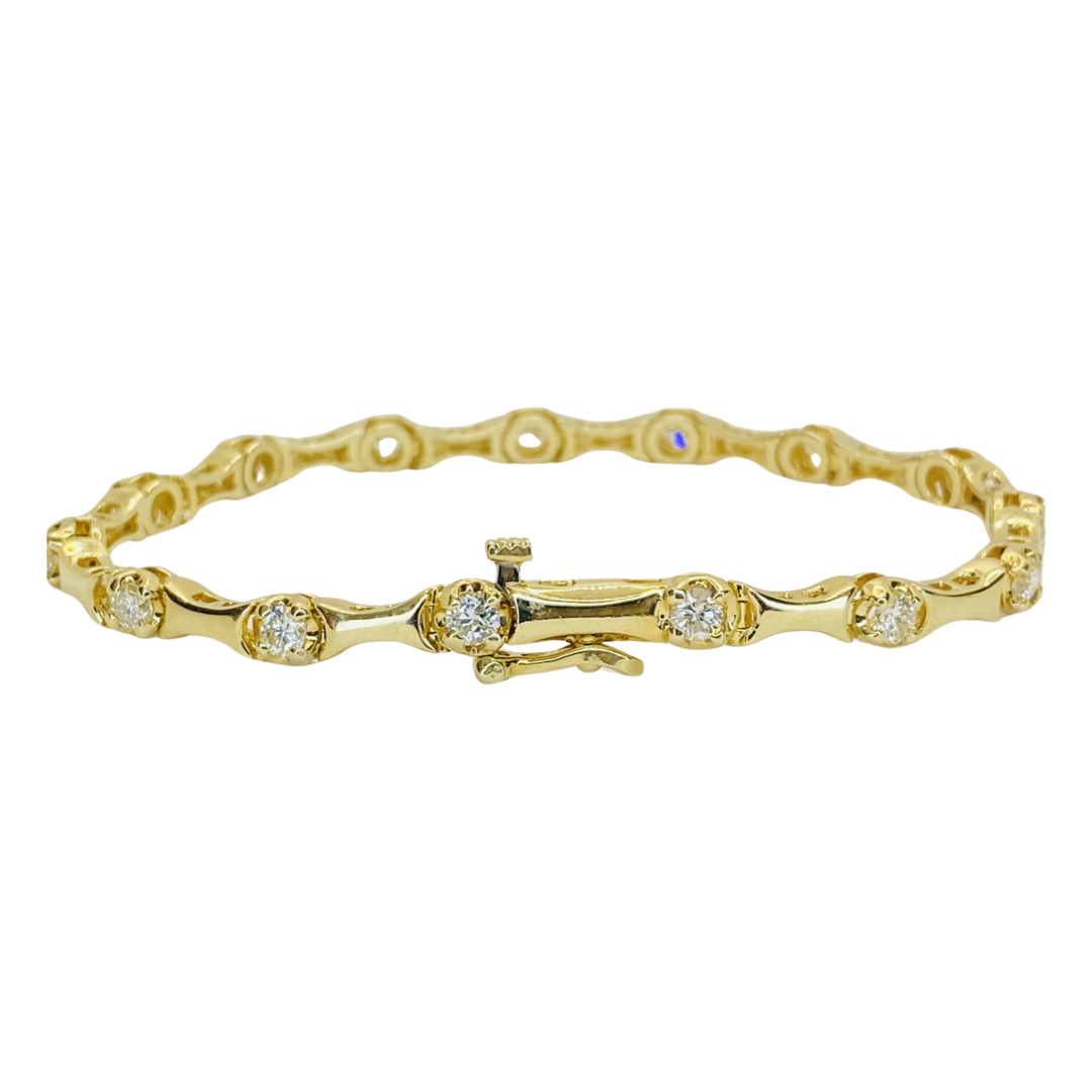 14K Yellow Gold Diamond Bracelet